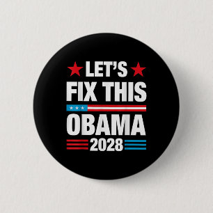 Obama 2028 American Flag Obama For President 2028 6 Cm Round Badge