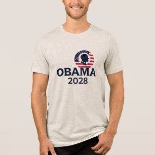 Obama 2028 – Barack Obama Reelection Tri-Blend Shirt