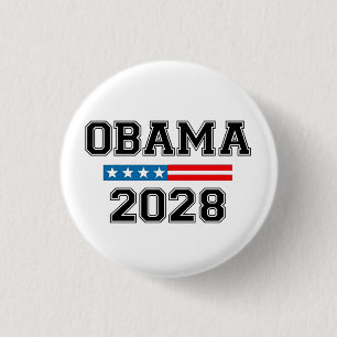 Obama 2028 Democracy Election USA  3 Cm Round Badge