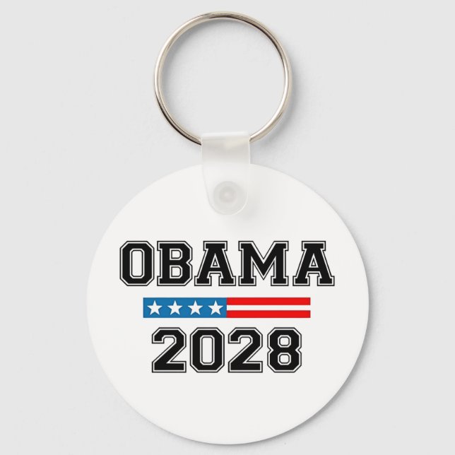Obama 2028 Democracy Election USA  Key Ring (Front)