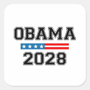 Obama 2028 Democracy Election USA  Square Sticker