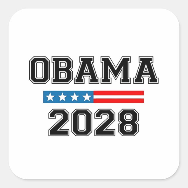 Obama 2028 Democracy Election USA  Square Sticker (Front)