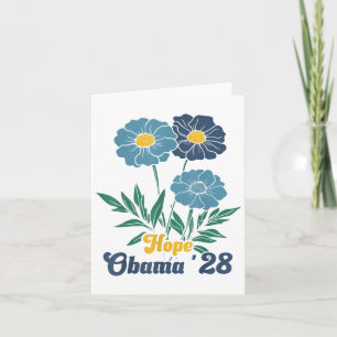 Obama 2028 Hope Floral For President _1 Card