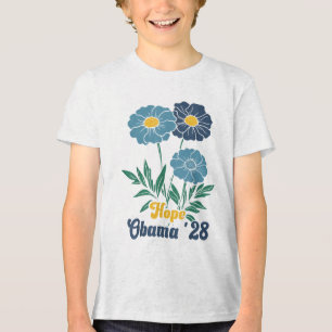 Obama 2028 Hope Floral For President _1 Tri-Blend Shirt