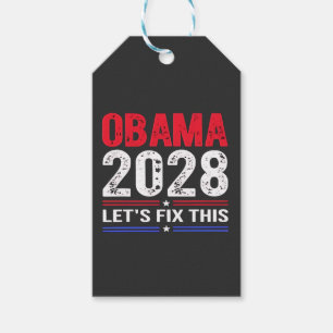 Obama 2028 Let's Fix This Democracy Election USA Gift Tags