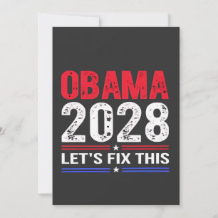 Obama 2028 Let's Fix This Democracy Election USA  Invitation