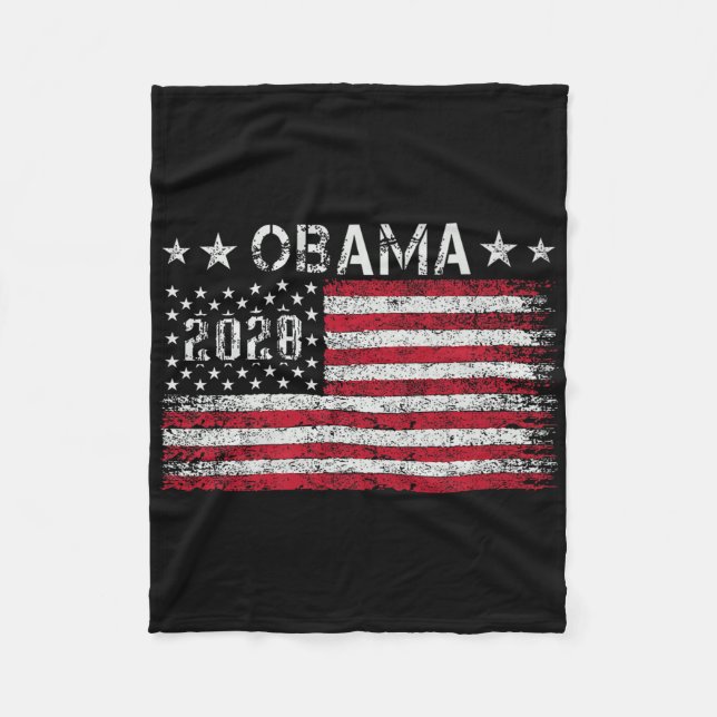 Obama 2028 Retro Vintage  Fleece Blanket (Front)