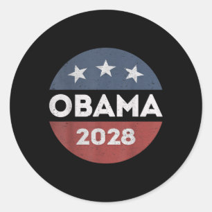 Obama 2028 Shirt Obama For President Classic Round Sticker