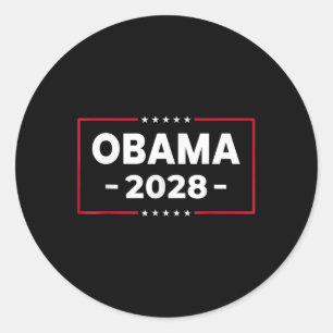 Obama 2028 Shirt Vote Obama For President 2028 _8  Classic Round Sticker