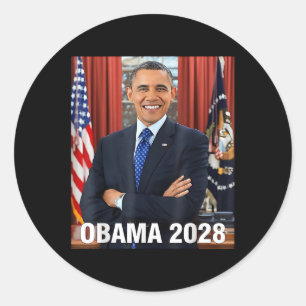 Obama 2028 Shirt Vote Obama For President 2028  Classic Round Sticker