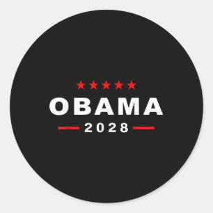 Obama 2028 Shirt Vote Obama For President 2028 Classic Round Sticker