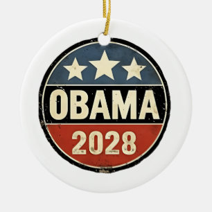 Obama 2028 US Election Politics Ceramic Tree Decoration