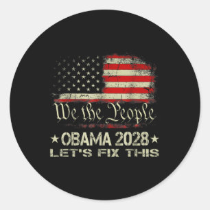 Obama 2028 Vote Obama For President 2028 Election Classic Round Sticker