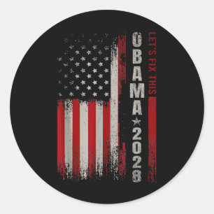 Obama 2028 Vote Obama For President 2028 Election  Classic Round Sticker