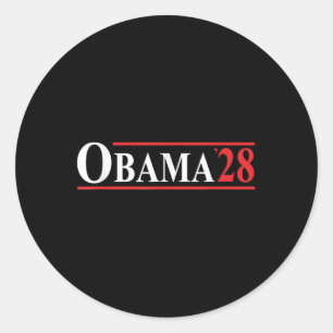 Obama 28 Retro Vintage  Classic Round Sticker