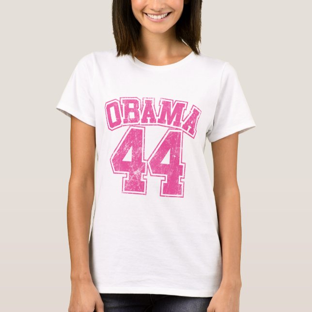 obama 44 pink light womens T-Shirt (Front)