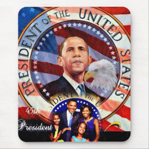 Obama,45th President of The United States_ Mouse Pad