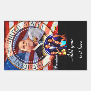 Obama,45th President of The United States_ Rectangular Sticker