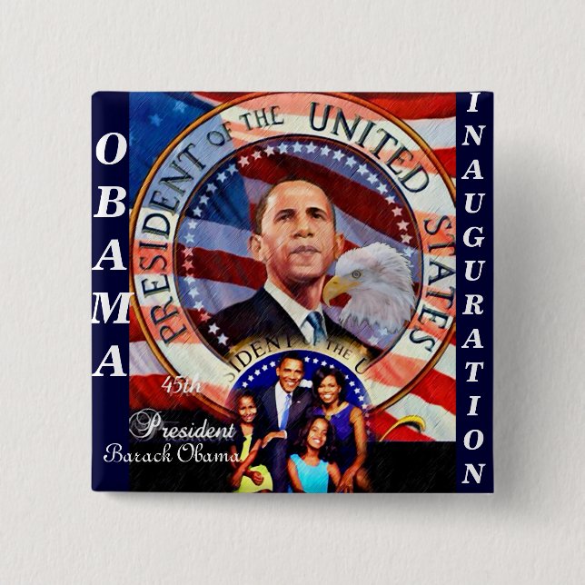 Obama,45th President USA_ Button (Front)