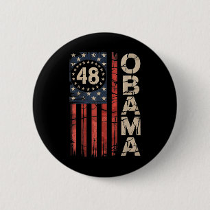 Obama 48th President American Flag Obama For Presi 6 Cm Round Badge