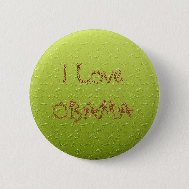 OBAMA 6 CM ROUND BADGE (Front)