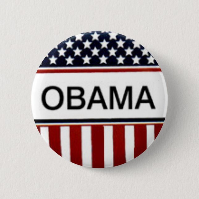 OBAMA 6 CM ROUND BADGE (Front)