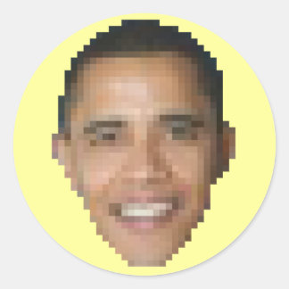 Obama (8-bit) classic round sticker