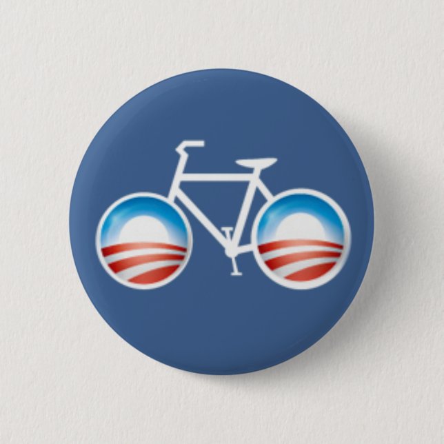 Obama Bicycle Button (Front)