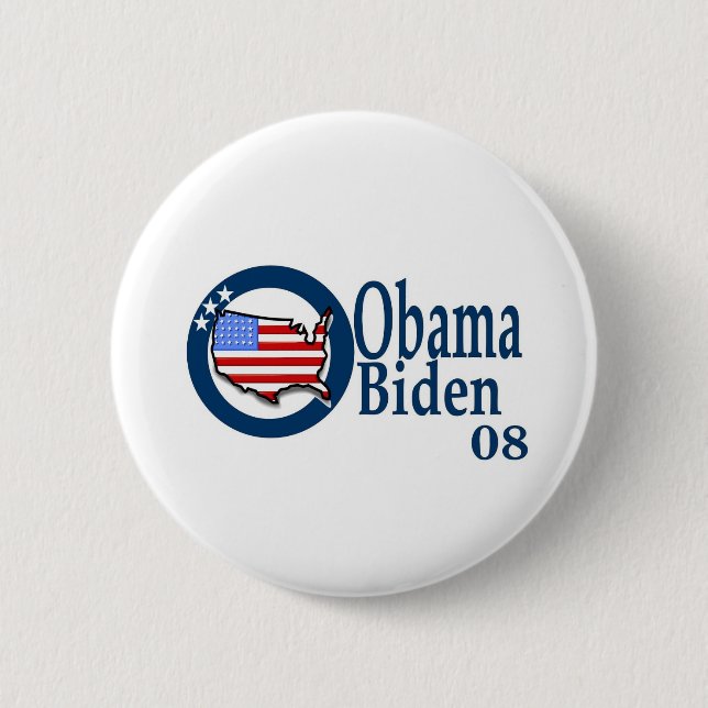 Obama Biden 08 6 Cm Round Badge (Front)