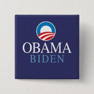 Obama Biden 15 Cm Square Badge