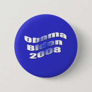 obama biden 2008 6 cm round badge