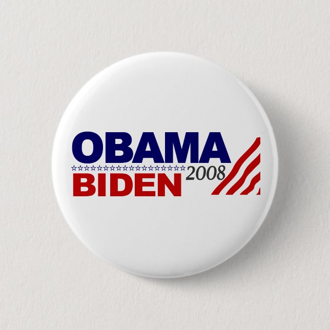 Obama Biden 2008 6 Cm Round Badge (Front)