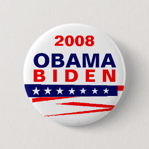 OBAMA-BIDEN, 2008 6 CM ROUND BADGE