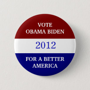 OBAMA BIDEN  2012 Button