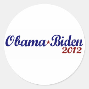 Obama Biden 2012 Classic Round Sticker