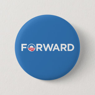 Obama Biden 2012 Forward (White on Light Blue) 6 Cm Round Badge