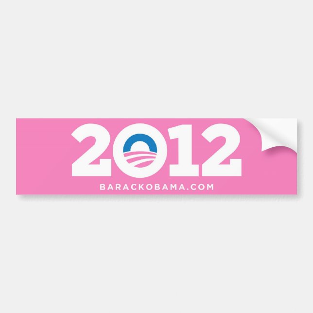 Obama Biden 2012 (Pink) Bumper Sticker (Front)