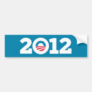 Obama / Biden 2012 (White on Blue) Bumper Sticker