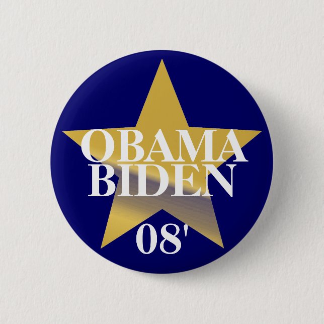 Obama Biden 6 Cm Round Badge (Front)