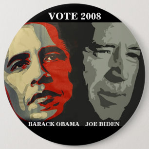 obama biden art copy , BARACK OBAMA JOE BIDE... 6 Cm Round Badge