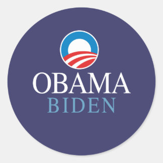 Obama Biden Classic Round Sticker