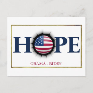 Obama Biden HOPE Postcard