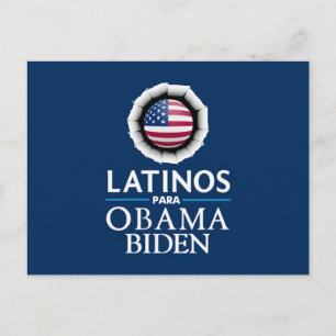 Obama Biden LATINOS Postcard
