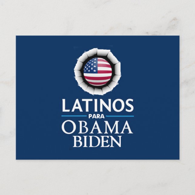 Obama Biden LATINOS Postcard (Front)