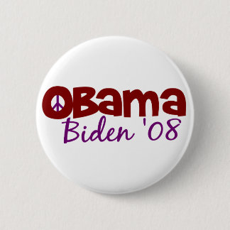 Obama Biden Peace 2008 6 Cm Round Badge
