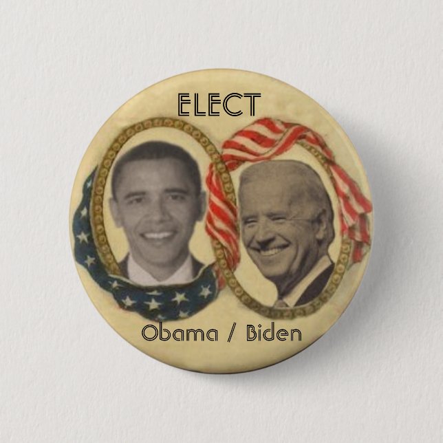 Obama/Biden Retro-style Button (Front)