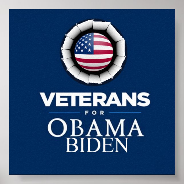 Obama Biden VETERANS Poster (Front)