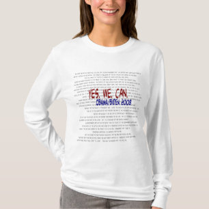 Obama/Biden - Yes We Can Speech T-Shirt