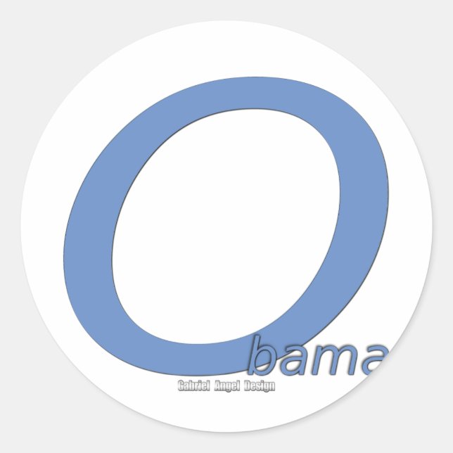 Obama Big O Classic Round Sticker (Front)