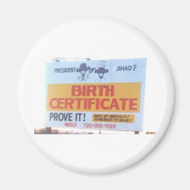 OBAMA BILL BOARD MAGNET (Front)